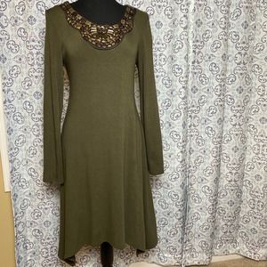 Tiana B Womens Green Long Sleeve Dress Size‎ Small